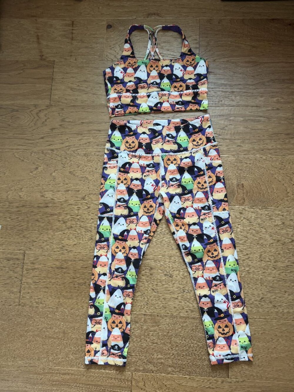 CVG Boo Crew Set, Size Small Capri Leggings & Matching Long Line Bra